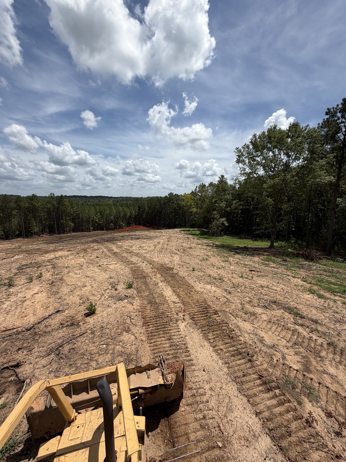 Cleared site with grading work